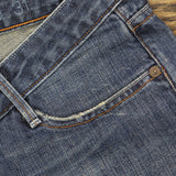 Earnest Sewn Womens Vintage Distressed Distressed Boot Cut Jeans Blue 28