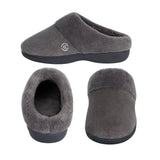 Isotoner Womens Terry Slip in Memory Foam Clog Slippers 96035 Ash Gray M (7.5-8)