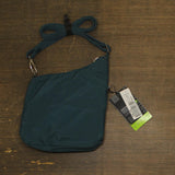 Travelon Essentials North/South Crossbody Bag Peacock Teal Blue One Size