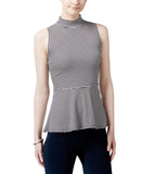 Bcx Juniors Sleeveless Striped Peplum Top 1004D49 Navy / White Stripe M