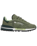 Lacoste Mens Elite Active Lace Up Trail Low Top Sneakers Green / Gray 8.5M