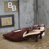 A New Day Women's Samantha Slingback Kitten Heels 94462861 Burgundy Red 6M