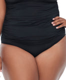 Ralph Lauren Womens Plus Size Beach Club High Waist Bikini Bottom Black 22W