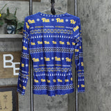 Concepts Mens holiday Pitt Panthers College Pajama Sleep Shirt Top Blue / Gold S