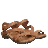 Bearpaw Solana Faux Leather Hook Loop Closure Strappy Sandals Hickory Brown 8M