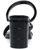 Dv Dolce Vita Women's Myla Strappy Block-Heel Sandals Shoes Black Patent 11M