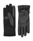 Isotoner Signature Womens Leather Gloves 557M1 Black L/XL