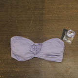 Kate Spade New York Womens Bandeau Bikini Swim Top Frosted Violet Purple M