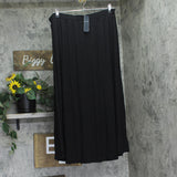Coin 1804 Textured Rib Elastic Waist Maxi Skirt 2497X-AXI Black 3X