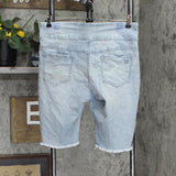 DG2 by Diane Gilman Classic Stretch Pull-On Bermuda Short Chambray Blue PL