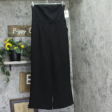 A New Day Strapless Smocked Bandeau Jumpsuit with Pockets 93534280 Black M