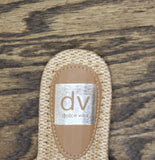 DV Dolce Vita Raffia Criss Cross Strap Flat Slide Sandals Cafe Brown 5.5M