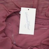 Universal Thread Womens Long Sleeve Blouse 92235298 Dark Mauve Pink XS