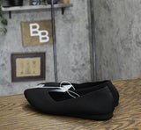 A New Day Womens Claire Knit Washable Ballet Flats 90441301 Black 9M