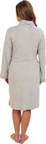 Lauren Ralph Lauren Plus Size Essentials Quilted Collar and Cuff Robe Gray 3X