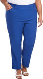 Hilary Radley Women Mid-Rise Stretch Pull-On Ankle Pant 1753633 Mazarine Blue L