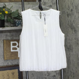 Calvin Klein Womens Sleeveless High Neck Suiting Blouse SFBTH79A White XL
