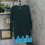 Vince Camuto Womens Lace-Hem Bodycon Dress VC4M5614 Hunter Green 14