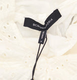 BCBGMAXAZRIA Womens Cotton Eyelet Mini Dress FTK6268112 Optic White 0