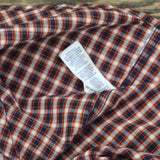 Chaps Mens Easy Care Button Up Long Sleeve Shirt Pocket Red Plaid XL