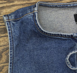 ELOQUII Womens Plus Size Tie Front Sleeveless Denim Vest Medium Wash Blue 18W