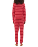 Gap Body Womens Knit 2-Pc Long-Sleeve Pajama Set Roseship Red Multi XL