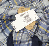 Baby Essentials Flannel Plaid Hoodie, Long Sleeve Top & Pants Set Blue Multi 18M