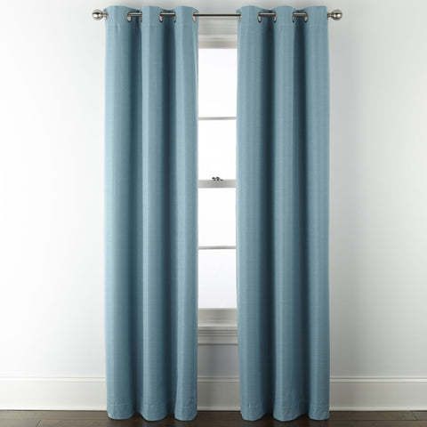 Home Expressions Grommet 100% Blackout Single Curtain Panel Aqua Green 40x84