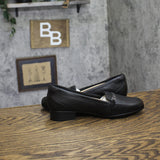 Clarks Juliet Mia Leather Loafer Flat 26186950 Black 5.5M