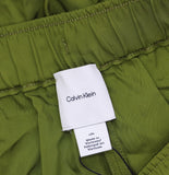 Calvin Klein Womens Drawstring Wide-Leg Pants 44B932G Dark Leaves Green L