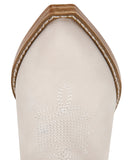 DV Dolce Vita Leather Pull-On Pointed Toe Western Booties Ivory Off White 8M