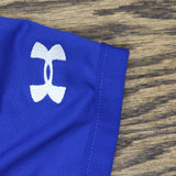 Under Armour Mens Heat Gear Loose Knit Short Sleeve Henley Shirt Royal Blue 3XL