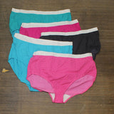 Just My Size Womens Plus 5pk Cotton Briefs 1610C5 Colors May Vary 10