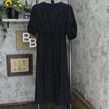A New Day Women's Short Sleeve Eyelet Dress 78793759 Black S