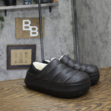 Foamwalk Boys Puffy Fur Lined Clogs 431193 Black 2-3