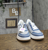 Universal Thread Persephone Sneakers with Memory Foam Insole Blue Denim 6.5M