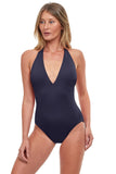 Gottex Womens Standard Elle Halter One Piece Swimsuit 22EL016 Black 40