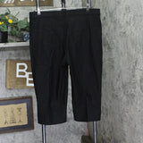 Alfred Dunner Pull-On Ponte Knit Cropped Pants Black 16W