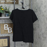Michael by Michael Kors Womens Graphic Logo Embellished T-Shirt Tee Black XL