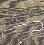 A New Day Box Chain Necklace Set 2 Piece Silver Gray 18" + 3" 20" +3"