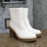 Universal Thread Jenna Platform Boots with Memory Foam Insole Off White 8M
