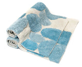 Chesapeake Pebbles 2-Piece Bath Rug Set 0060254526653 Aquamarine Blue 60
