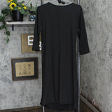 24seven Womens Knit Faux Wrap Midi Dress 166708058b2c88 Black XL