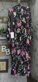 RACHEL by Rachel Roy Womens Mae Printed Tiered Maxi Dress Cascade Garden Black 8