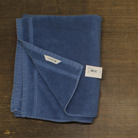 Lacoste Heritage 100% Supima Cotton Bath Towel 4000000163 Blue Bath Towel 30x54