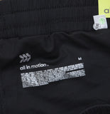 All In Motion Womens Athletic Quick Dry Lined Pocketed Running Shorts Black M