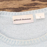 Alfred Dunner Womens Pullover Chenille Embroidered Sweater Blue Multi M
