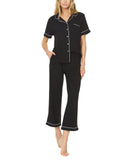 Flora By Flora Nikrooz Womens Annie Notch Pajama Shirt Top T90416 Black XL