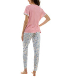 Roudelain Womens Double Sleeve Pajama Shirt Top EJJE340M Bridal Rose Pink M