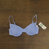 Salt + Cove Juniors Smocked Underwire Bikini Top Swim Cornflower Blue L